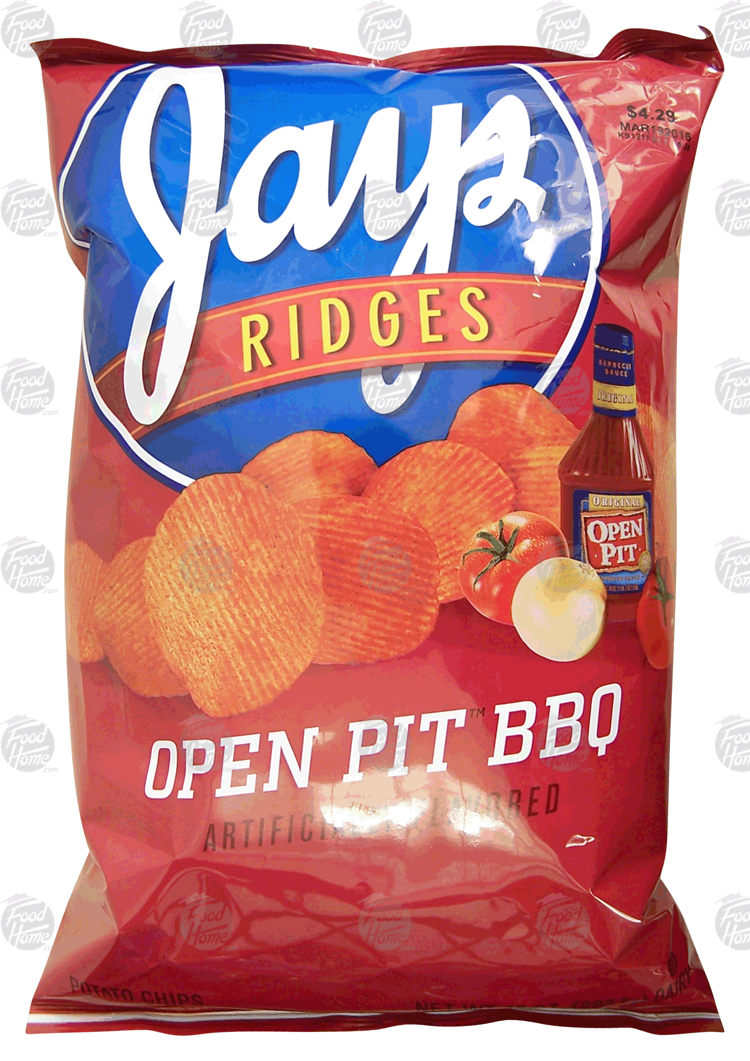 Jay's Ridges open pit bbq flavored potato chips Full-Size Picture